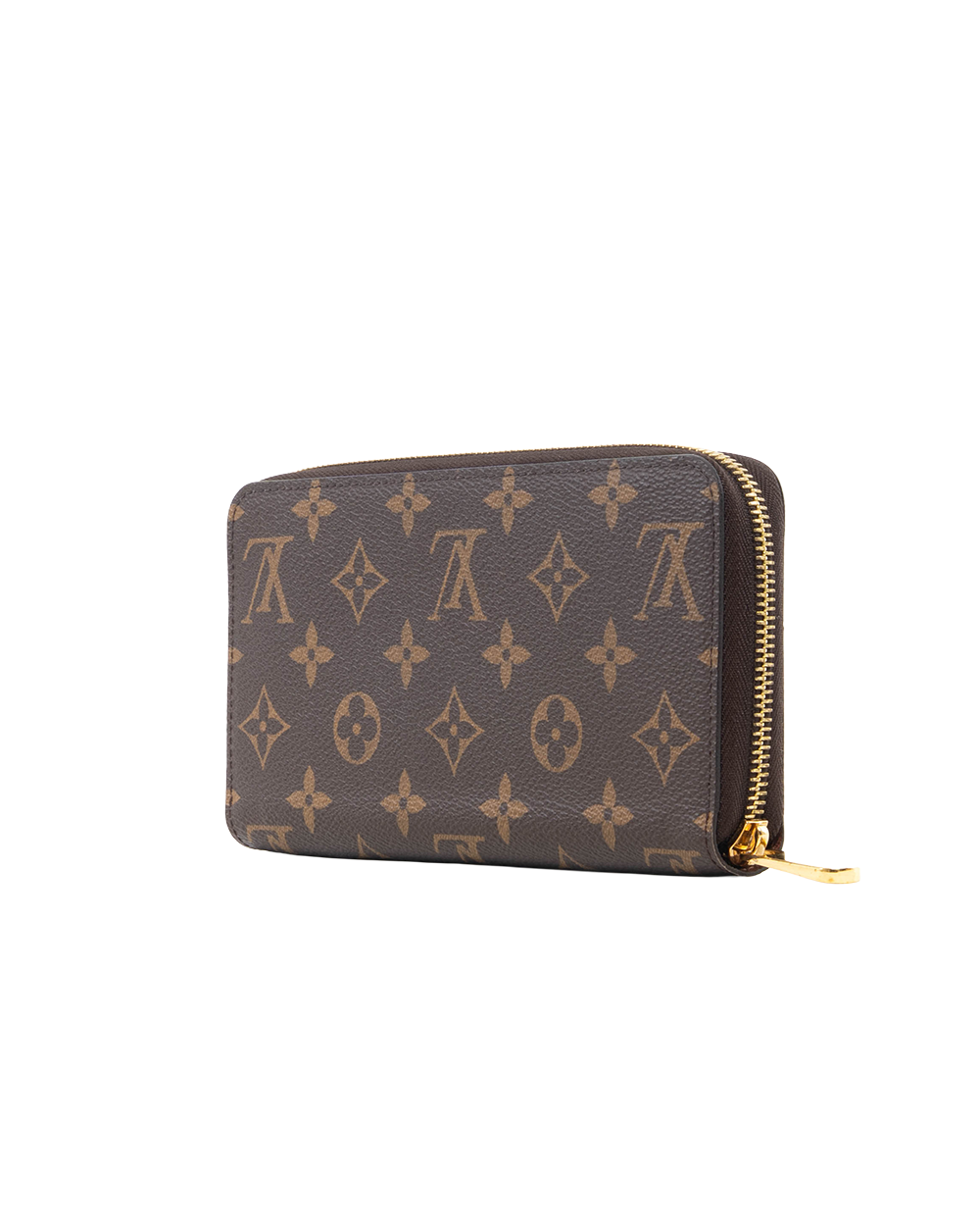 LV CLEMENCE WALLET LONG BROWN MONOGRAM CANVAS GHW MICROCHIP 0175