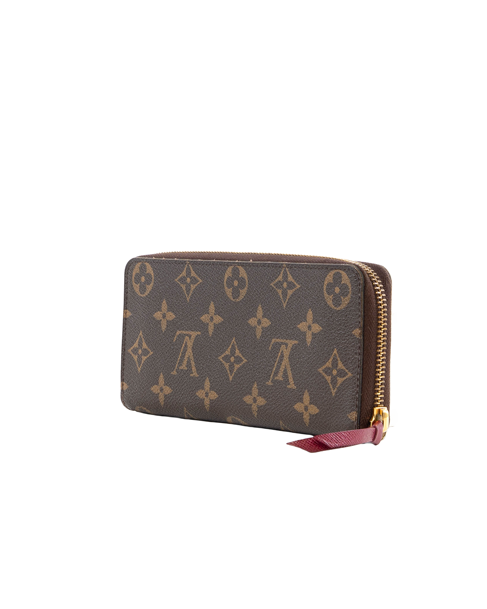 LV CLEMENCE WALLET LONG BROWN RED MONOGRAM CANVAS GHW GI5114 7183