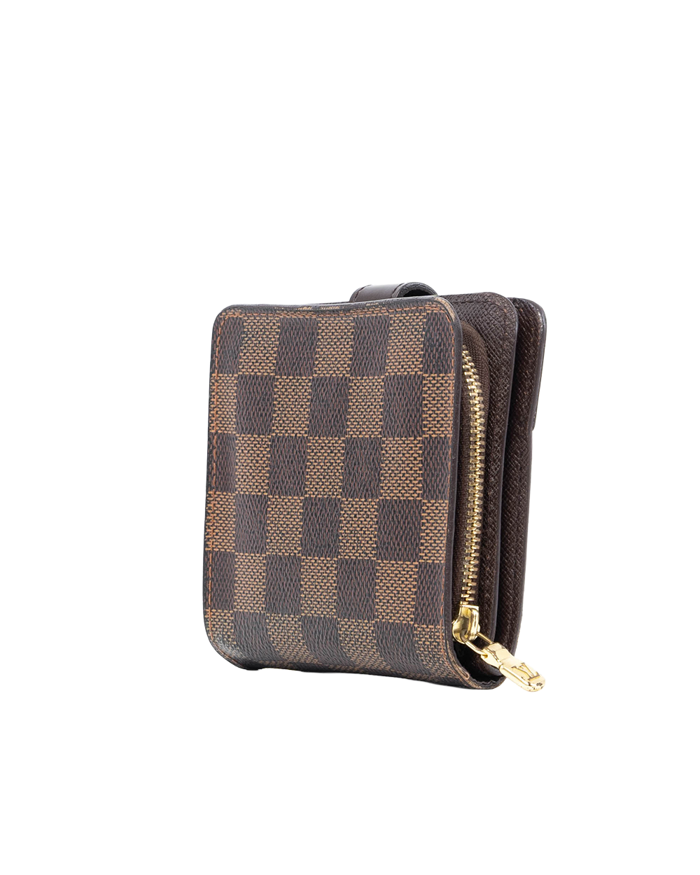 LV COMPACT WALLET SHORT BROWN DAMIER CANVAS GHW CA0075 03757