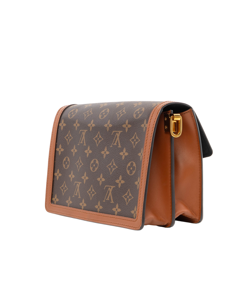 LV DAUPHINE MM BROWN MONOGRAM REVERSE GHW MICROCHIP 8095