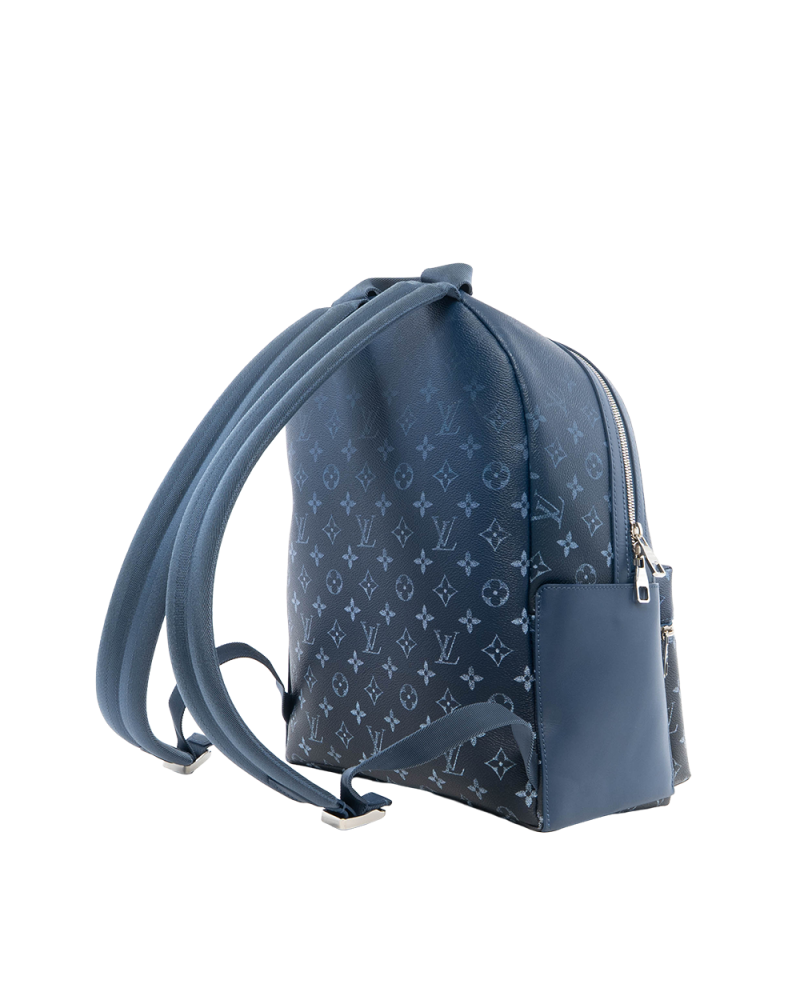 LV DISCOVERY BACKPACK PM BLUE NAVY MONOGRAM CANVAS SHW MICROCHIP 3502
