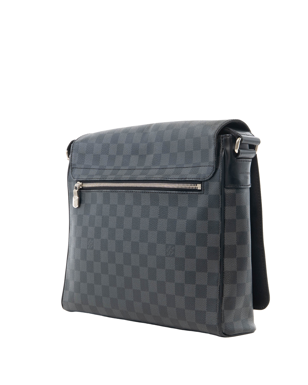 LV DISTRICT MESSENGER GM GRAPHITE DAMIER CANVAS SHW MICROCHIP 3518