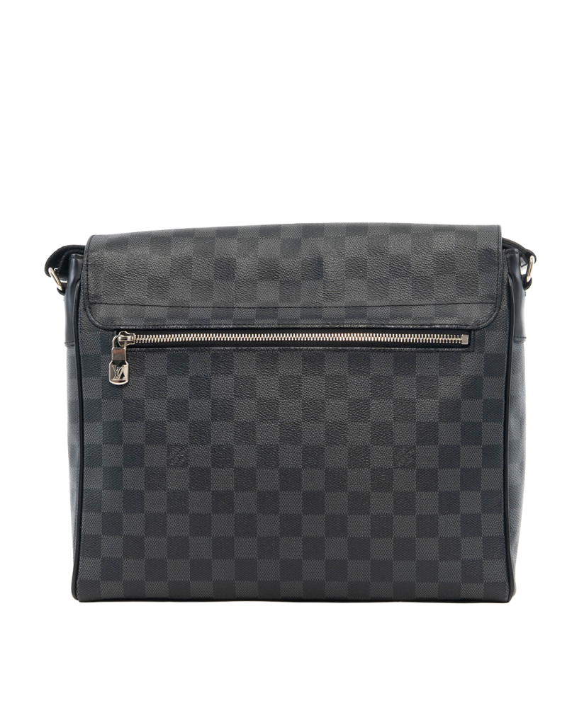 LV DISTRICT MESSENGER GM GRAPHITE DAMIER CANVAS SHW MICROCHIP 3519