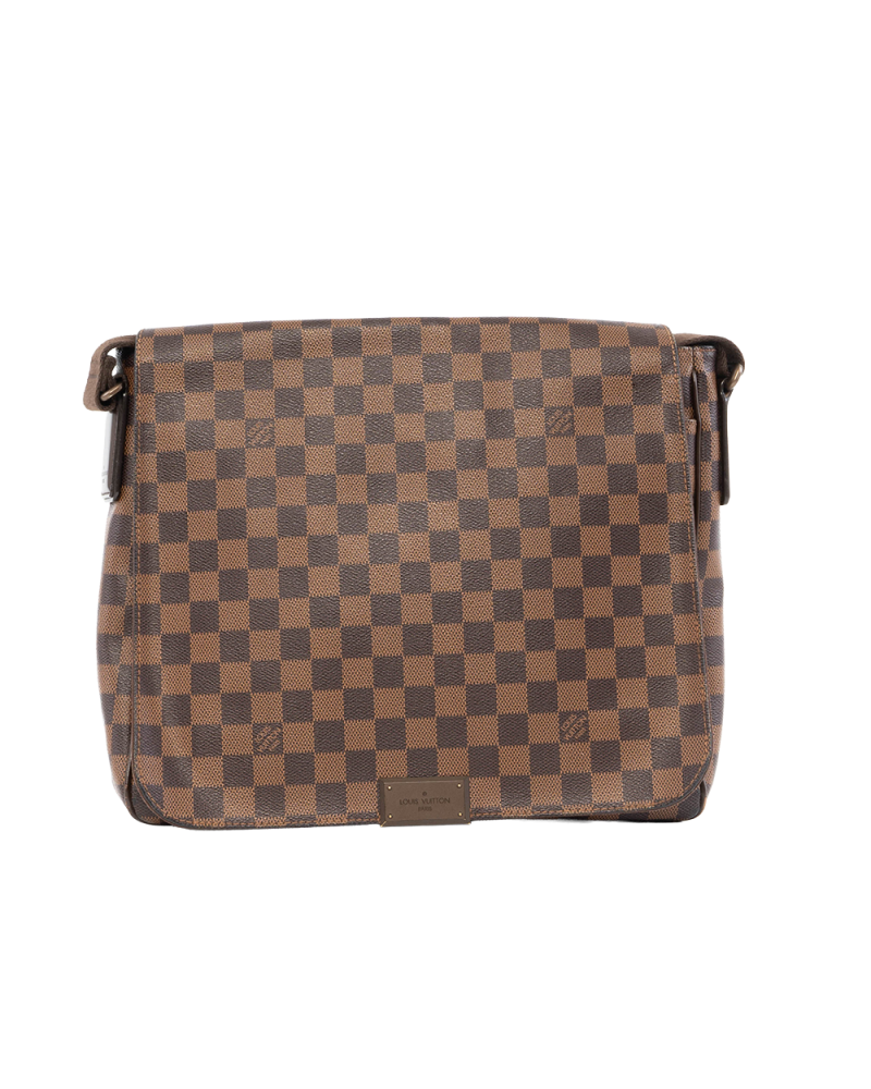 LV DISTRICT MESSENGER MM BROWN DAMIER CANVAS GHW CA1125 9793