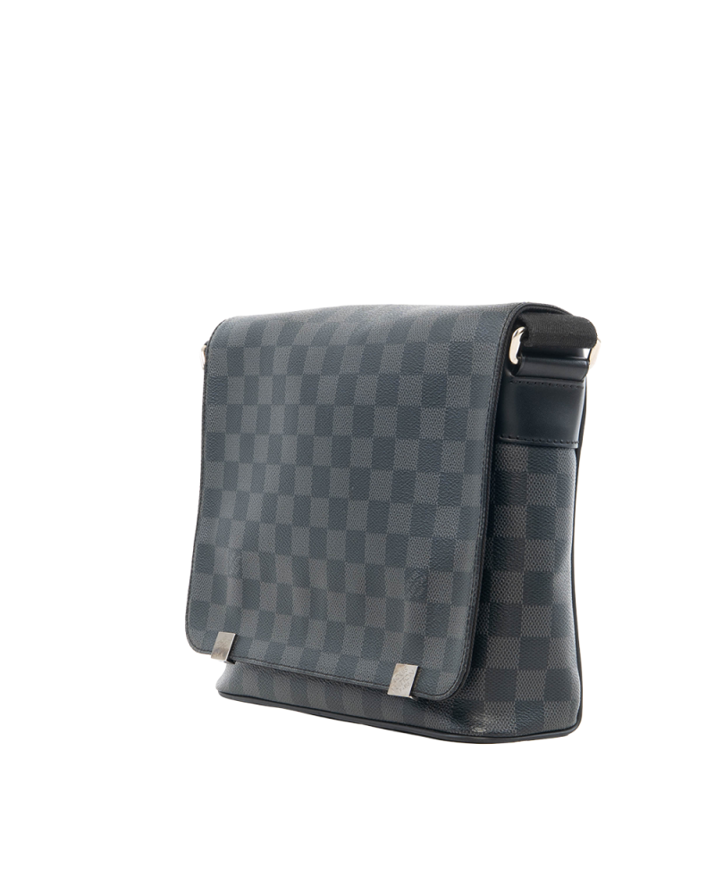 LV DISTRICT MESSENGER PM GRAPHITE DAMIER CANVAS SHW CA2108 7395