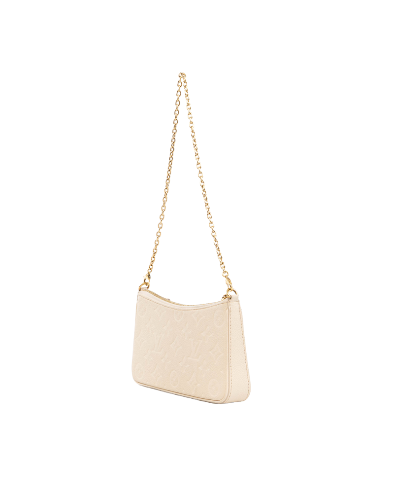 LV EASY POUCH ON STRAP WHITE GIANT MONOGRAM CALF GHW MICROCHIP 5358