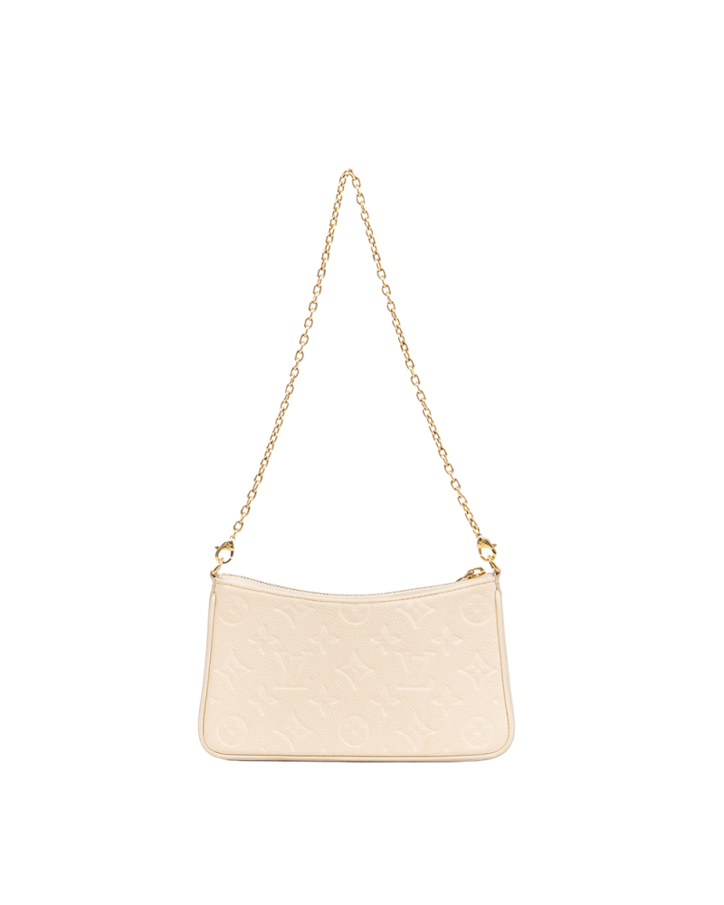 LV EASY POUCH ON STRAP WHITE GIANT MONOGRAM CALF GHW MICROCHIP 5359