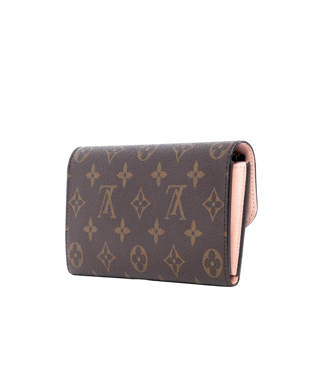 LV EMILIE WALLET LONG BROWN PINK MONOGRAM CANVAS GHW VM2260 03908