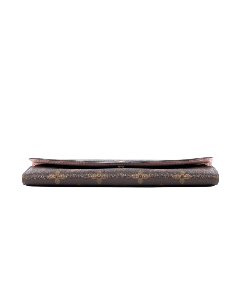 LV EMILIE WALLET LONG BROWN PINK MONOGRAM CANVAS GHW VM2260 03910