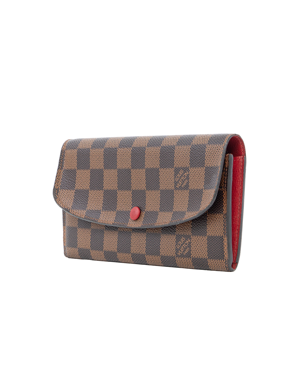 LV EMILIE WALLET LONG BROWN RED DAMIER CANVAS GHW CA0138 4111