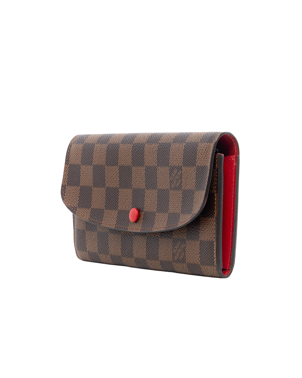 LV EMILIE WALLET LONG BROWN RED DAMIER CANVAS GHW CA1109 0433