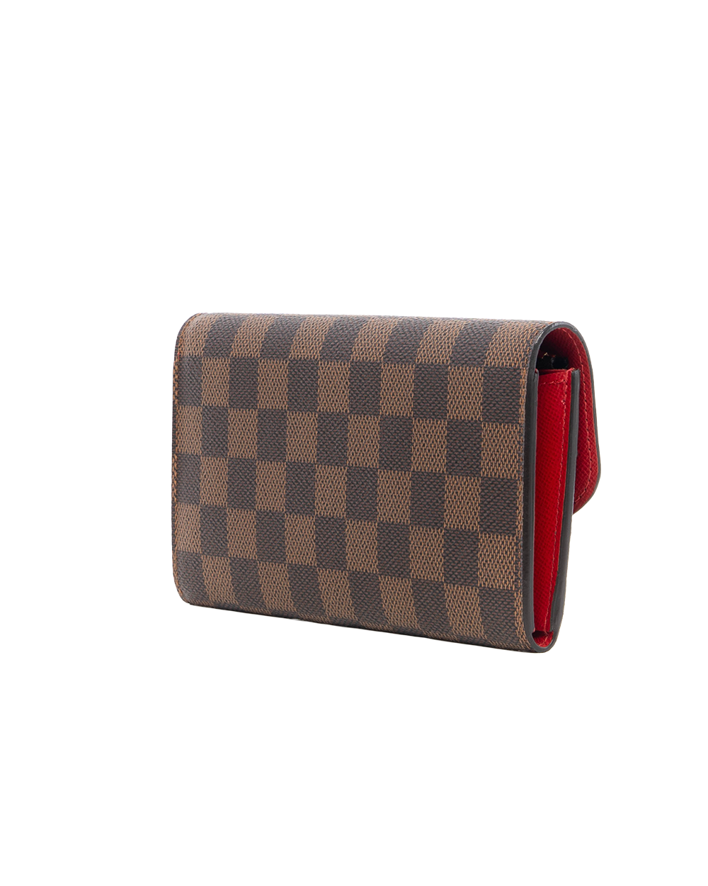 LV EMILIE WALLET LONG BROWN RED DAMIER CANVAS GHW CA1109 0434