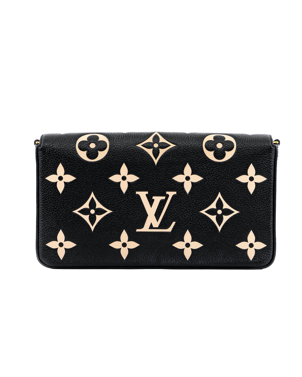 LV FELICIE BLACK BEIGE GIANT MONOGRAM CALF GHW MICROCHIP 03953