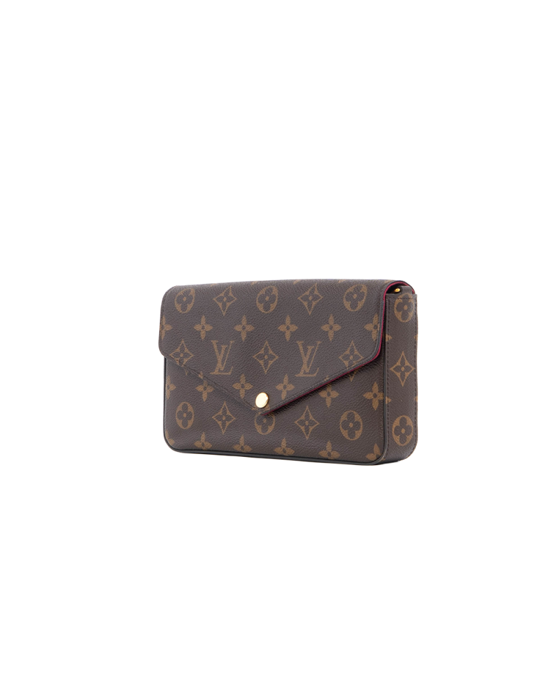 LV FELICIE BROWN RED MONOGRAM CANVAS GHW CA1114 5546