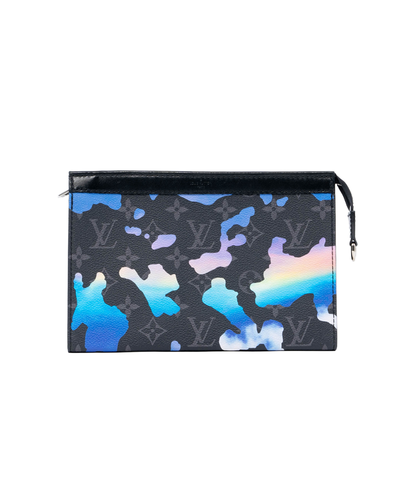 LV GASTON ECLIPSE BLACK BLUE MONOGRAM CANVAS SHW MICROCHIP 01390