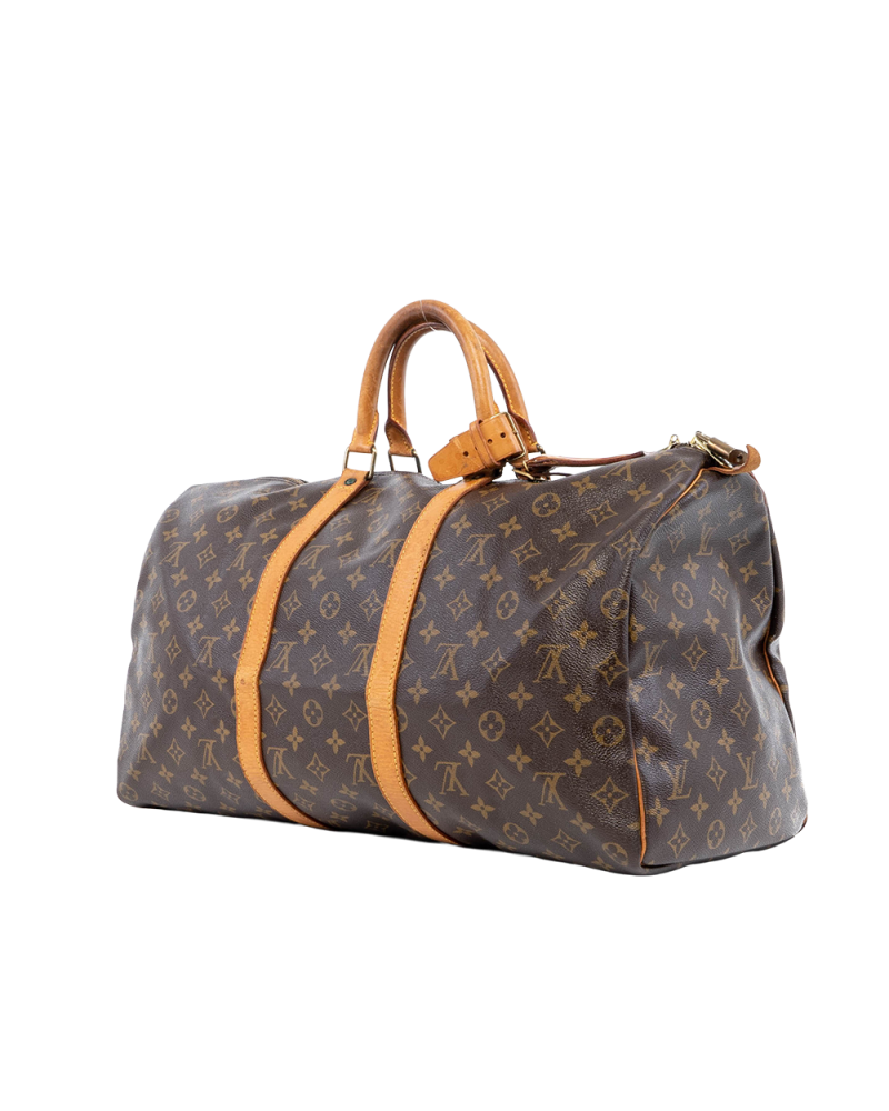 LV KEEP ALL 55 BROWN MONOGRAM CANVAS GHW SP0975 02209