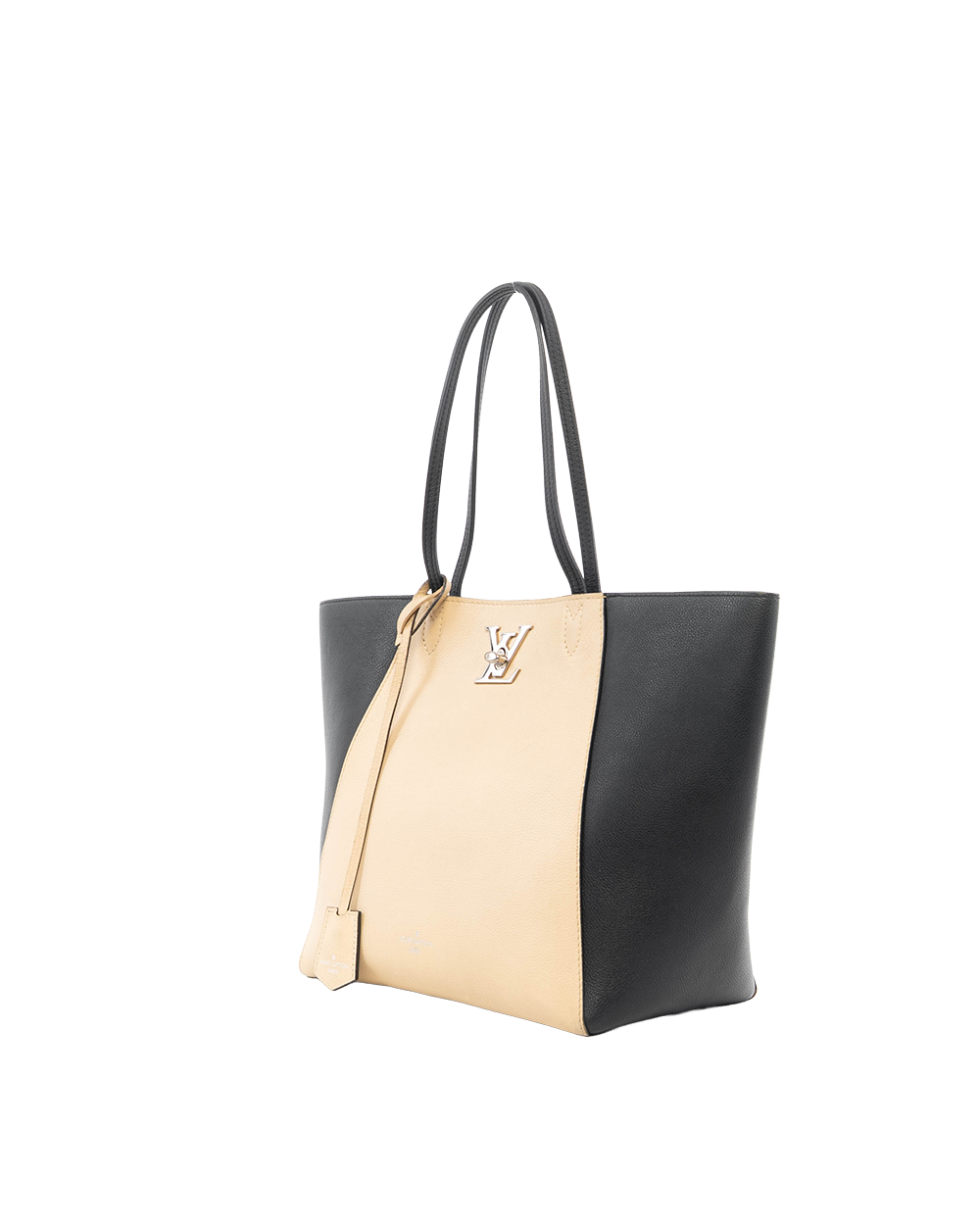 LV LOCKME CABAS MM BEIGE BLACK CALF SHW 6982