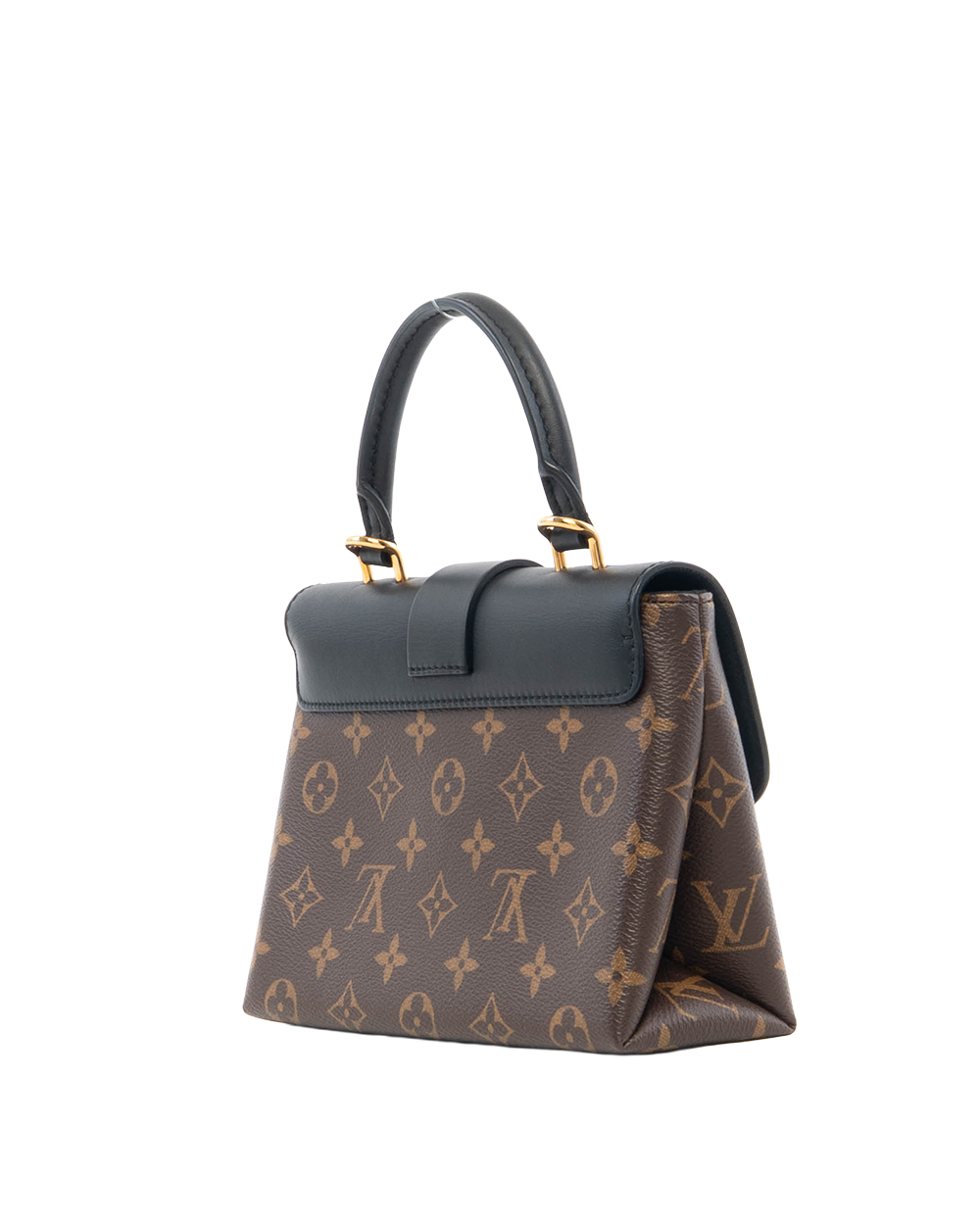 LV LOCKY BB BROWN BLACK MONOGRAM CANVAS GHW MICROCHIP 0762