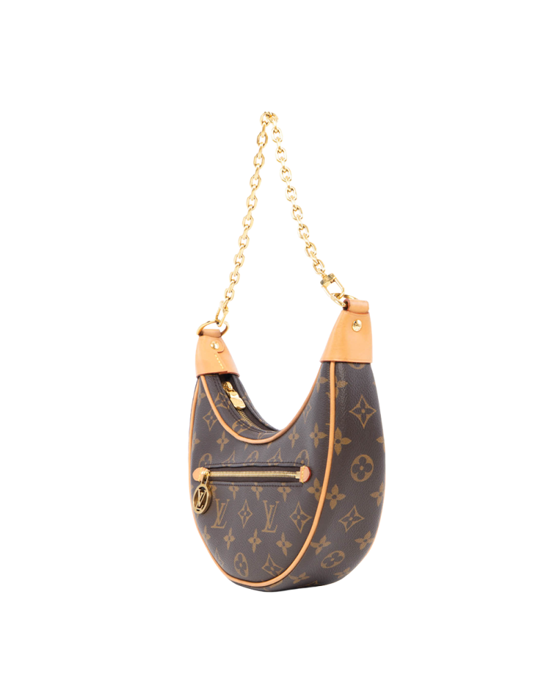 LV LOOP BROWN MONOGRAM CANVAS GHW MICROCHIP 0198