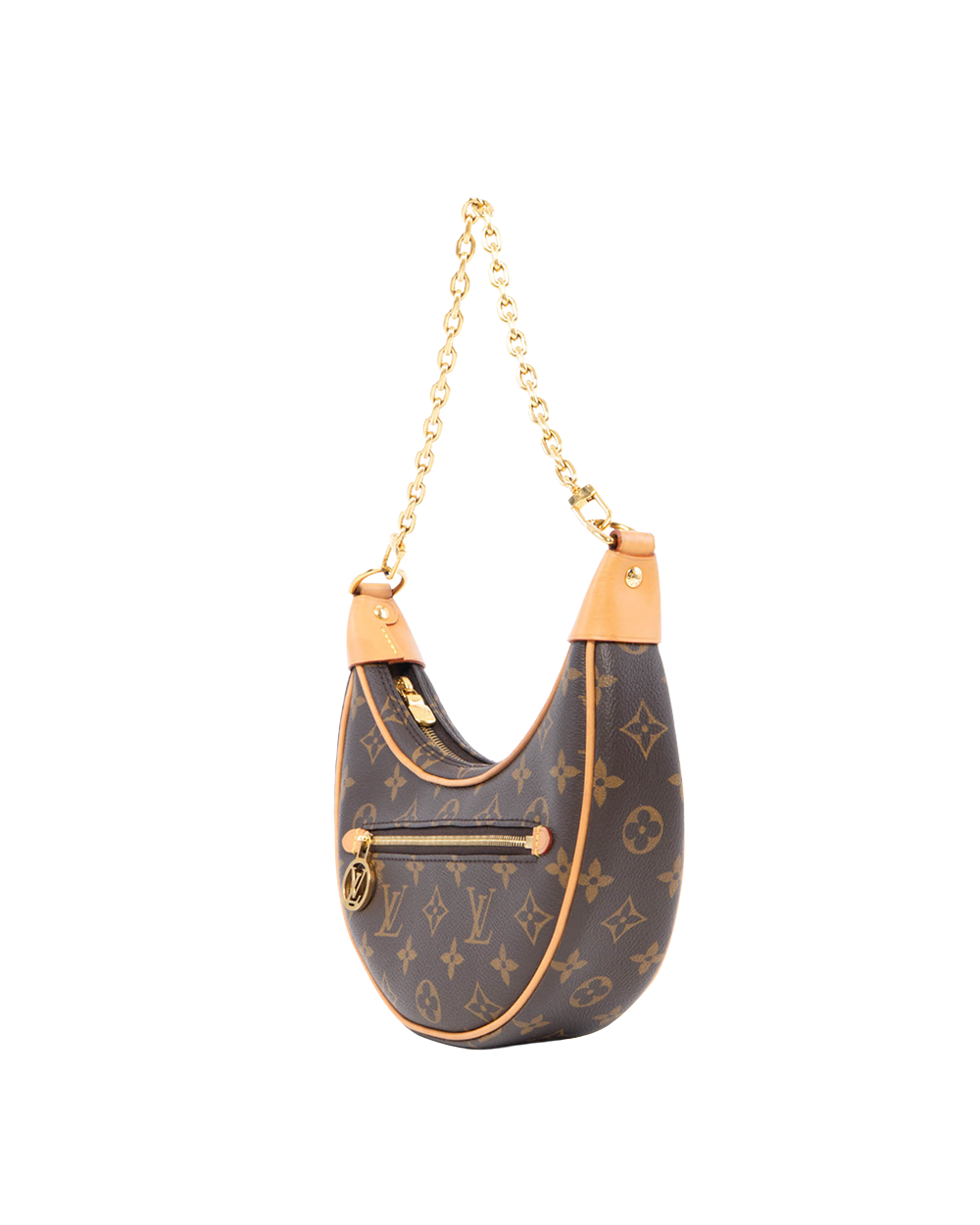 LV LOOP BROWN MONOGRAM CANVAS GHW MICROCHIP 0198