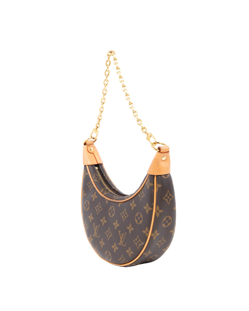 LV LOOP BROWN MONOGRAM CANVAS GHW MICROCHIP 0199