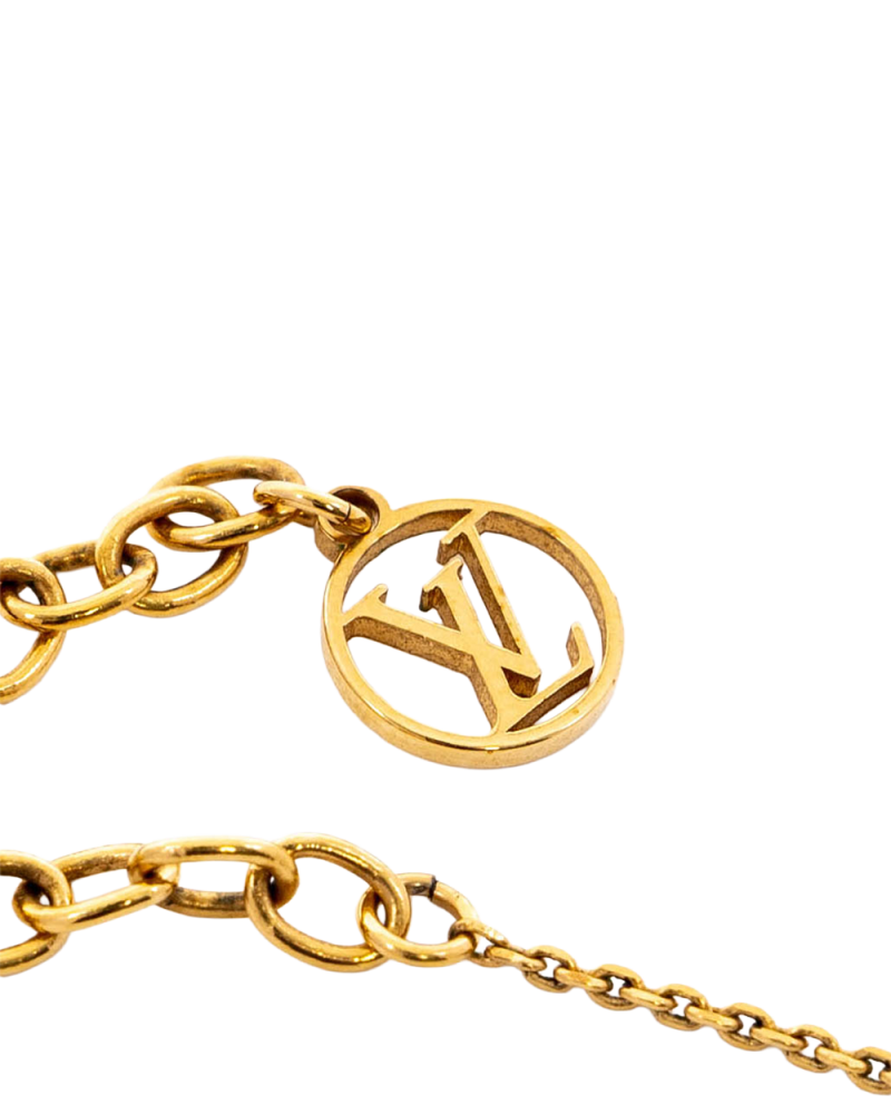 LV LV & ME NECKLACE GOLD S LETTER GHW M61074 03836