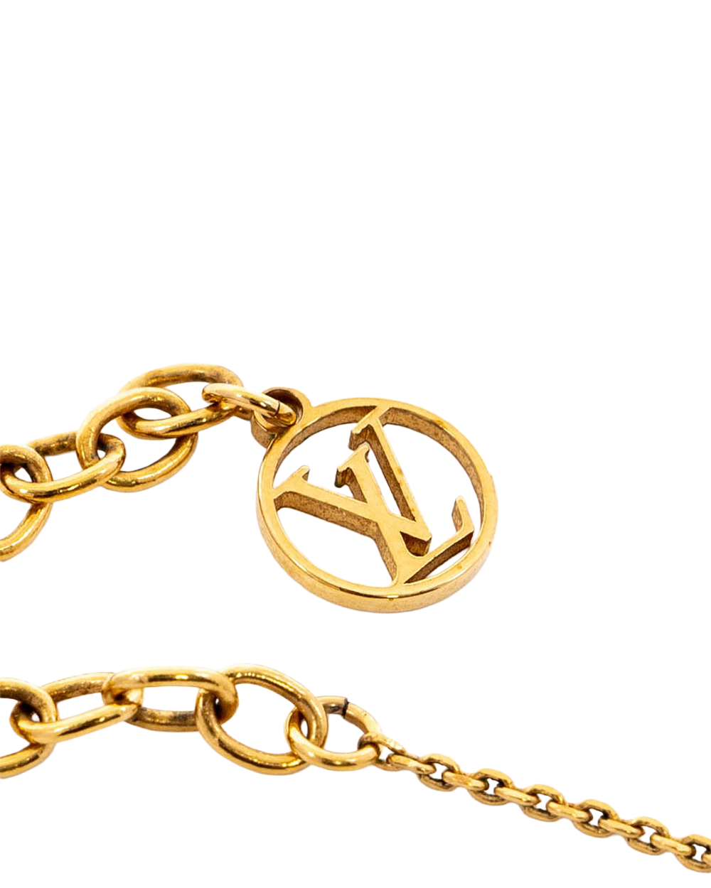 LV LV & ME NECKLACE GOLD S LETTER GHW M61074 03836