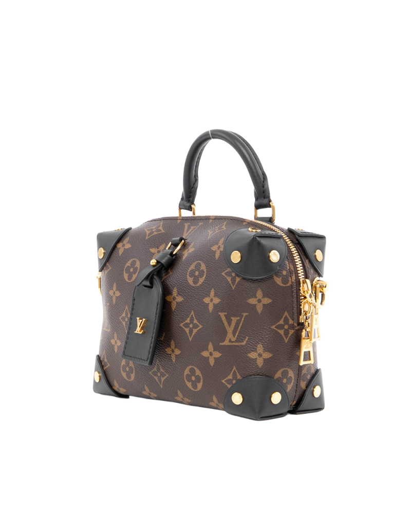 LV MALLET TRUNK BROWN BLACK MONOGRAM CANVAS GHW MICROCHIP 0202