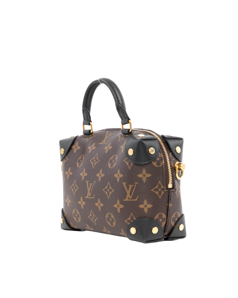 LV MALLET TRUNK BROWN BLACK MONOGRAM CANVAS GHW MICROCHIP 0203