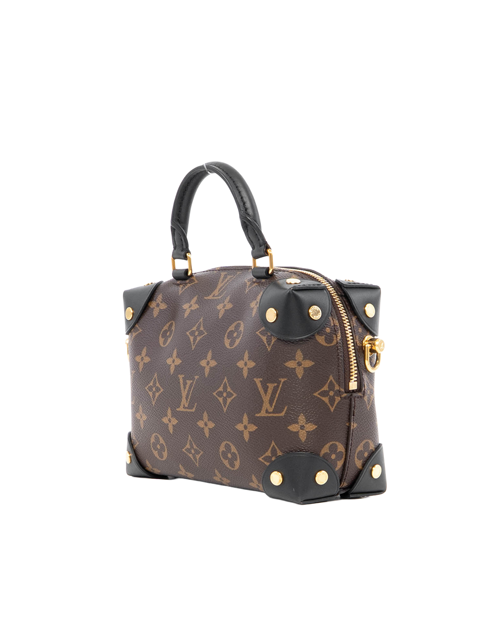 LV MALLET TRUNK BROWN BLACK MONOGRAM CANVAS GHW MICROCHIP 0203
