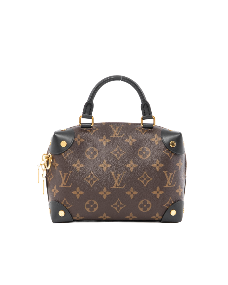 LV MALLET TRUNK BROWN BLACK MONOGRAM CANVAS GHW MICROCHIP 0204
