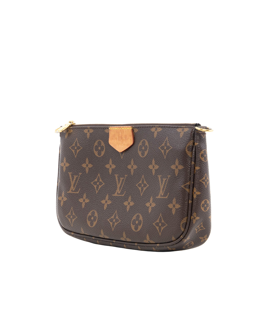 LV MULTI POCHETTE ACC BROWN MONOGRAM CANVAS GHW MICROCHIP 0493