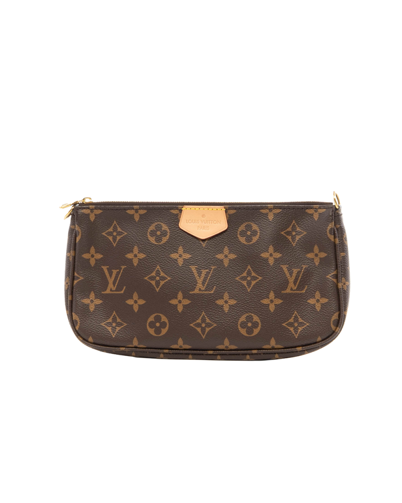 LV MULTI POCHETTE ACC BROWN PINK MONOGRAM CANVAS GHW DR4139 8214
