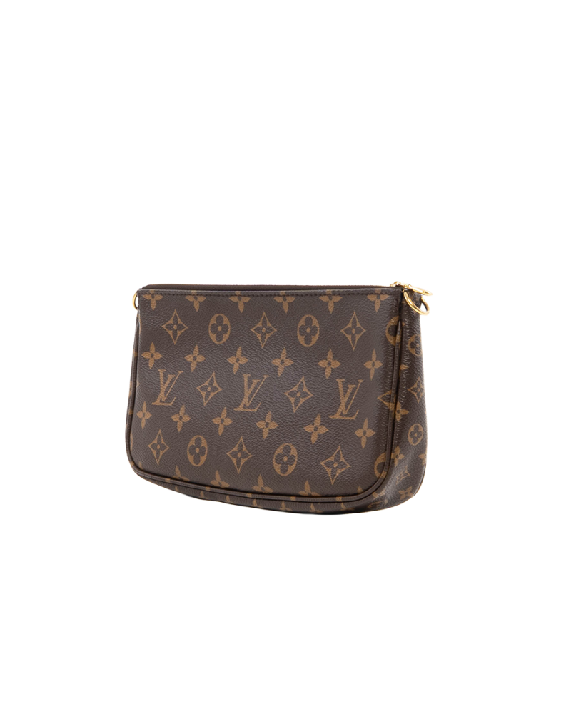 LV MULTI POCHETTE ACC BROWN PINK MONOGRAM CANVAS GHW DR4139 8216