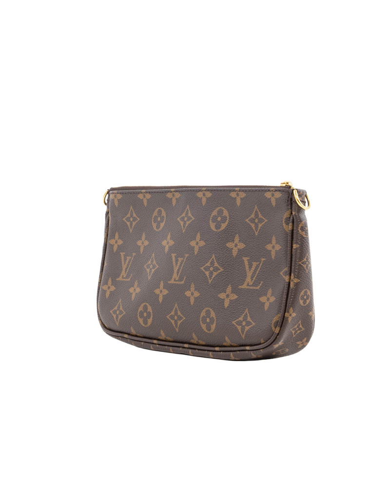 LV MULTI POCHETTE BROWN MONOGRAM CANVAS GHW MICROCHIP 2480