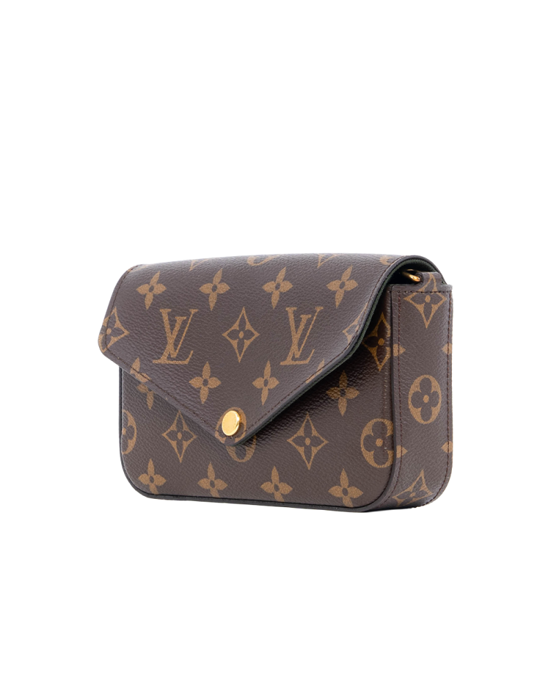 LV MULTI POCHETTE FELICIE BROWN MONOGRAM CANVAS GHW MI5200 3125