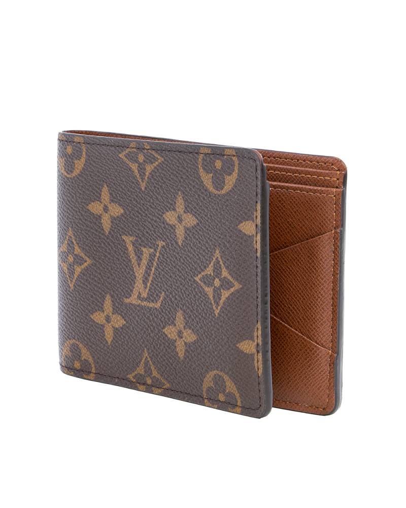 LV MULTIPLE WALLET SHORT BROWN MONOGRAM CANVAS MICROCHIP 0228