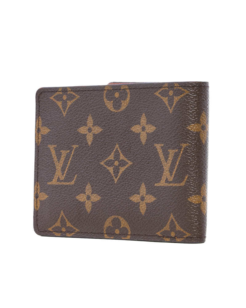 LV MULTIPLE WALLET SHORT BROWN MONOGRAM CANVAS MICROCHIP 0229