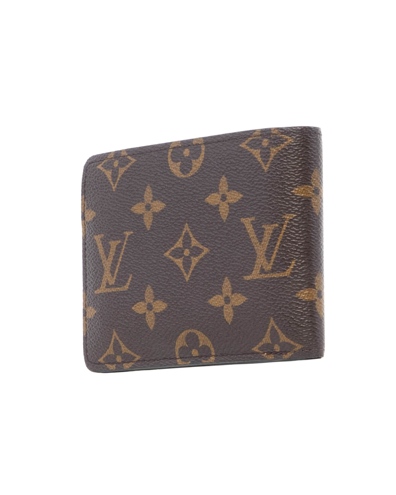 LV MULTIPLE WALLET SHORT BROWN MONOGRAM CANVAS MICROCHIP 1165