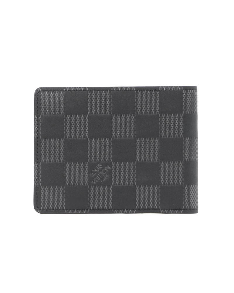 LV MULTIPLE WALLET SHORT GRAPHITE DAMIER CALF 6145