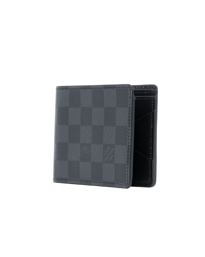 LV MULTIPLE WALLET SHORT GRAPHITE DAMIER CANVAS MICROCHIP 1222