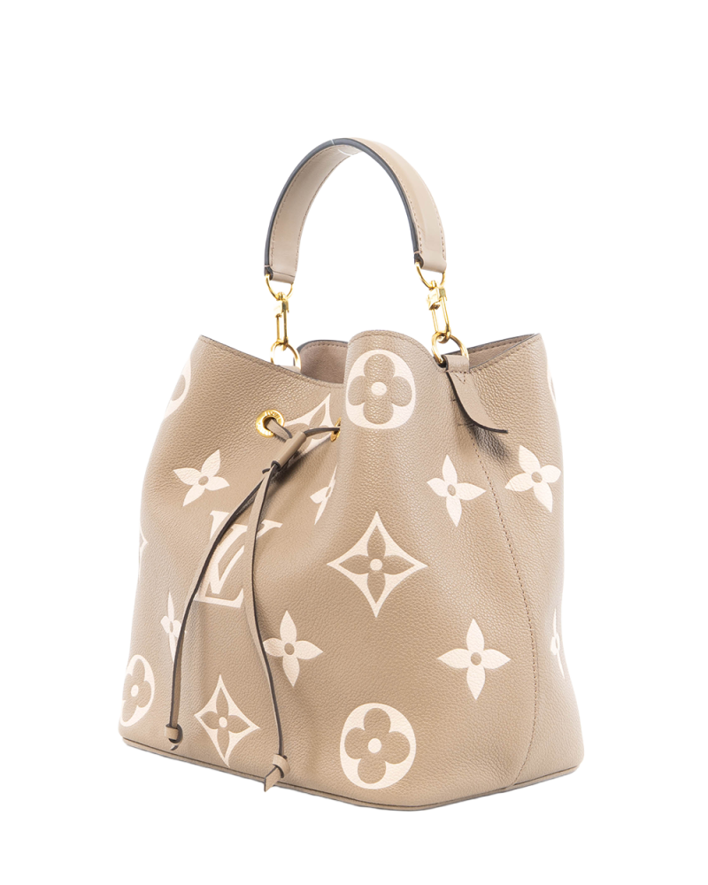LV NEONOE MM BEIGE GIANT MONOGRAM CALF GHW MICROCHIP 5217