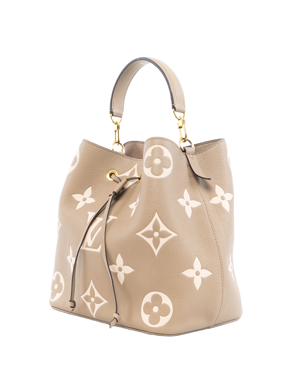 LV NEONOE MM BEIGE GIANT MONOGRAM CALF GHW MICROCHIP 5217