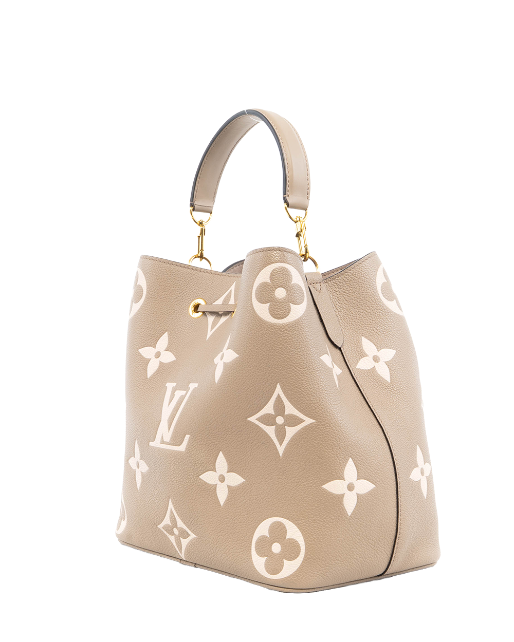 LV NEONOE MM BEIGE GIANT MONOGRAM CALF GHW MICROCHIP 5218