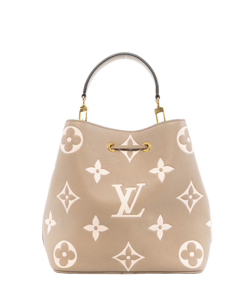 LV NEONOE MM BEIGE GIANT MONOGRAM CALF GHW MICROCHIP 5219