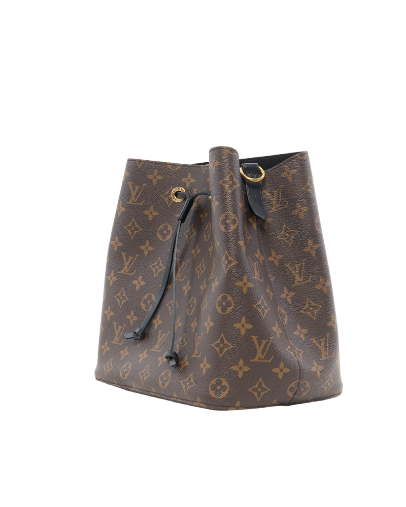 LV NEONOE MM BROWN BLACK MONOGRAM CANVAS GHW MICROCHIP 0913
