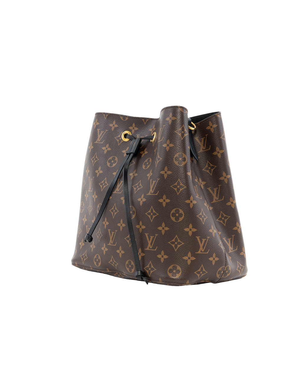 LV NEONOE MM BROWN BLACK MONOGRAM CANVAS GHW MICROCHIP 4035