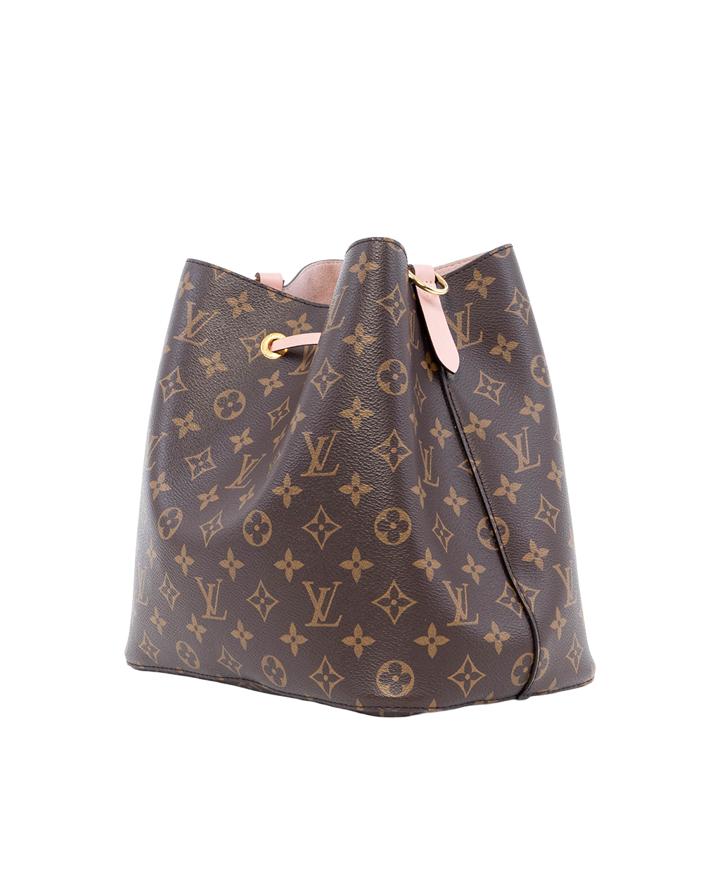 LV NEONOE MM BROWN PINK MONOGRAM CANVAS GHW MICROCHIP 02343
