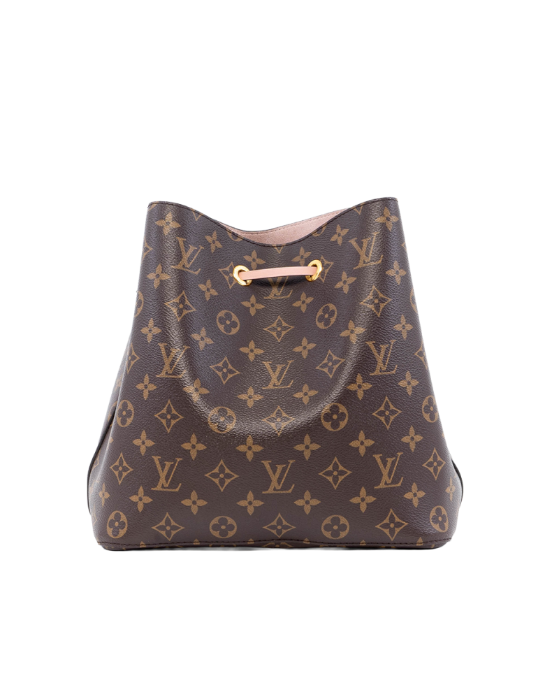 LV NEONOE MM BROWN PINK MONOGRAM CANVAS GHW MICROCHIP 02344