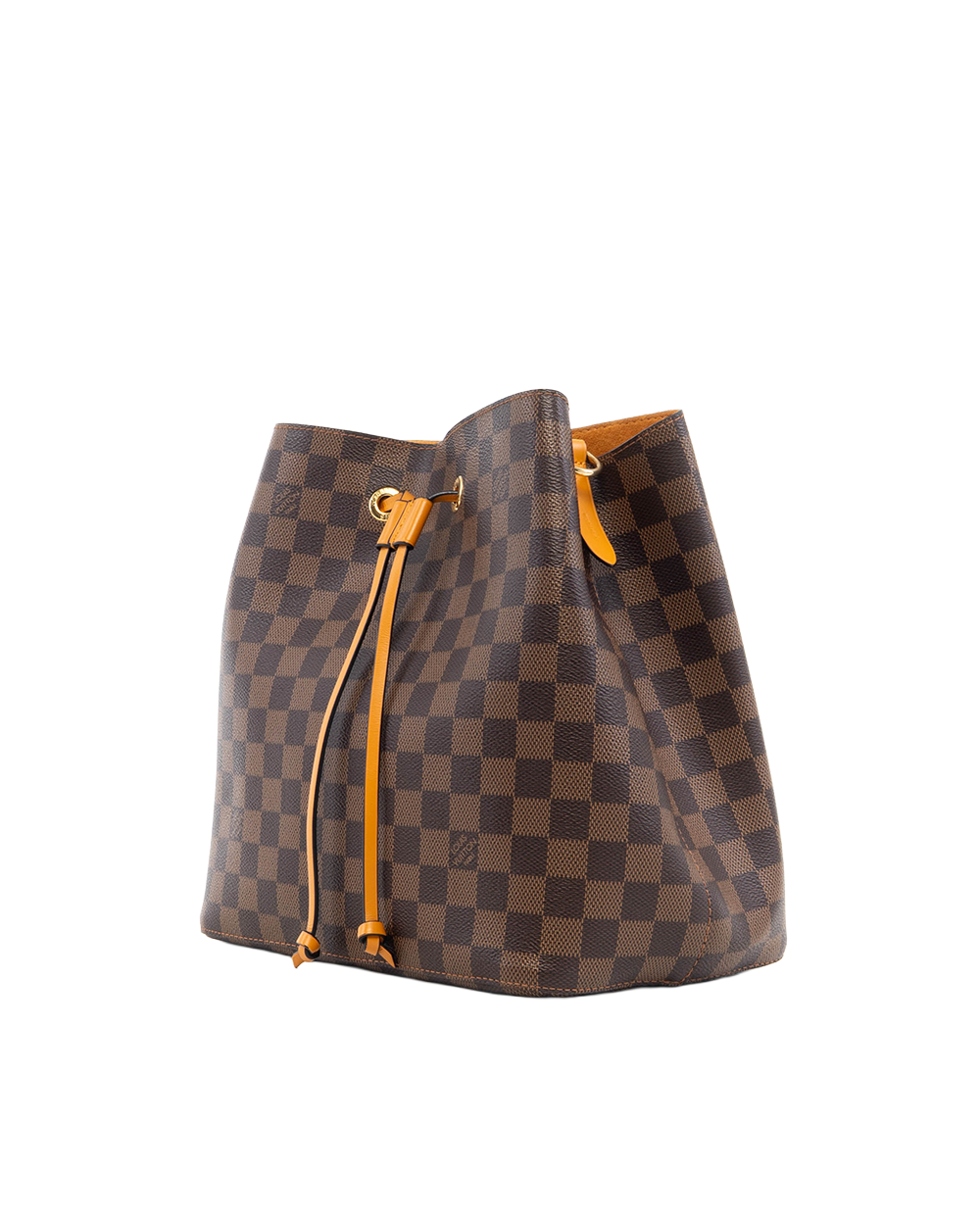 LV NEONOE MM BROWN YELLOW DAMIER CANVAS GHW FK4199 5446